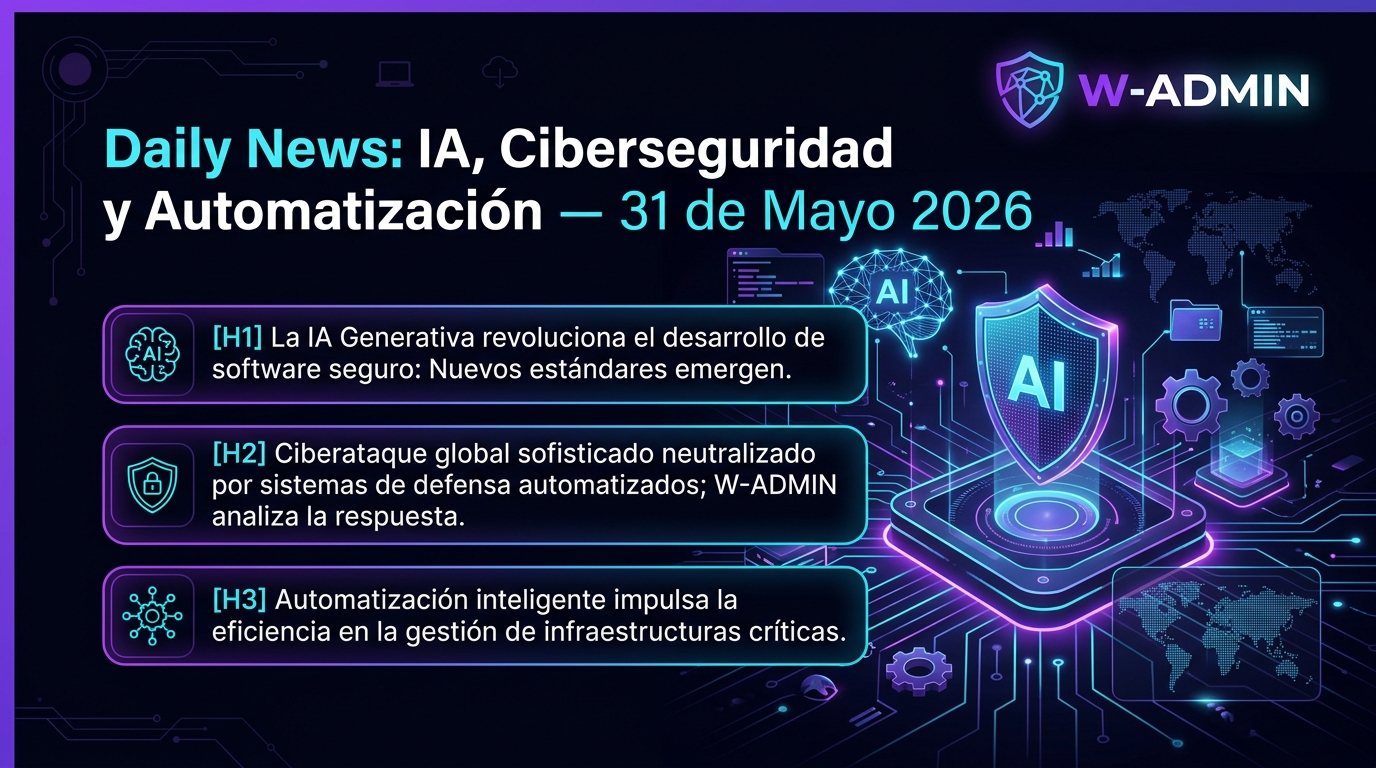 Daily News: IA, Ciberseguridad y Automatización — 31 de Mayo 2026